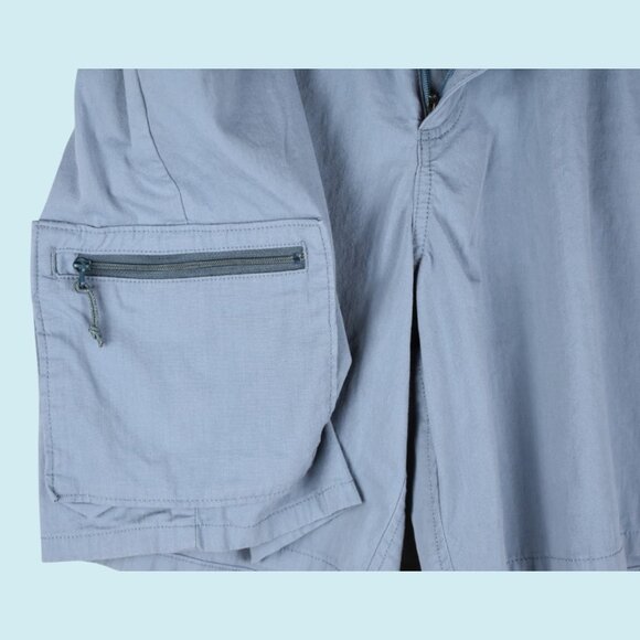 Patagonia Shorts Men's XL Nomader Blue Gray Cargo Pocket Mid Rise elastic waist - Picture 4 of 13